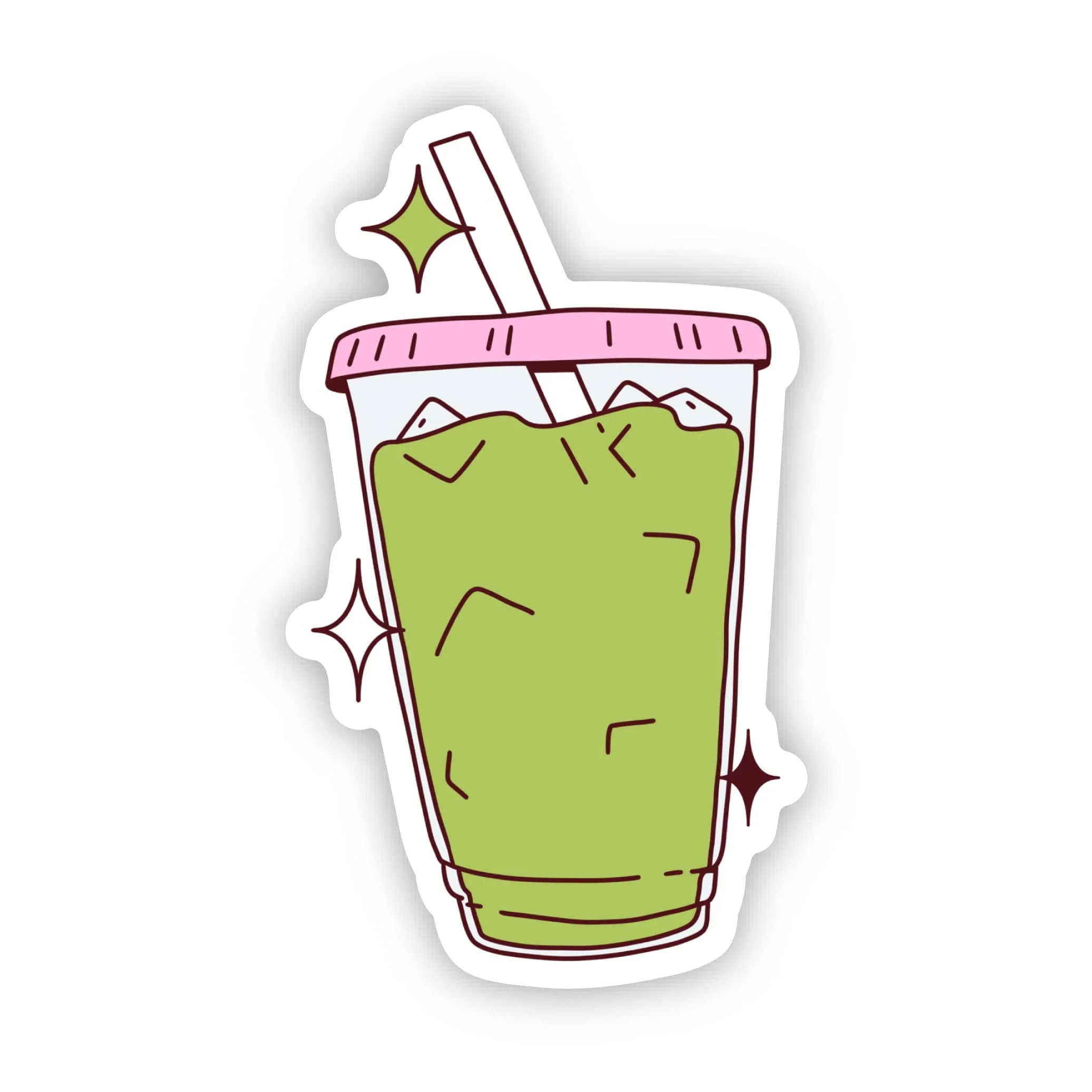 Iced matcha illustration